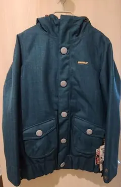 青緑色 ヘリンボーン柄 ジャケット