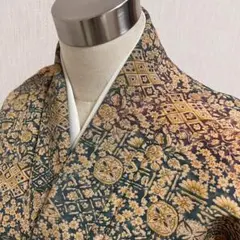 KJ2283 洗える着物 小紋 身丈150cm ポリエステル 化繊