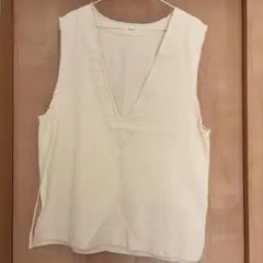 Discord USコットンフリンジ深Vベスト