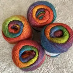 グラデーションウール　明るめのマルチカラー