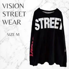 ヴィジョンストリートウェア デイリー ラフ ビッグロゴプリント ロンT M