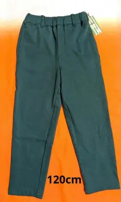 120cm●新品タグ付／カラーチノパン●ストレッチストレートパンツ●グリーン/緑
