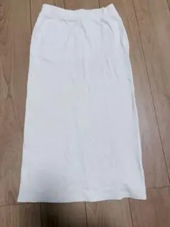 ユニクロ　リブ　タイトスカート　m ホワイト