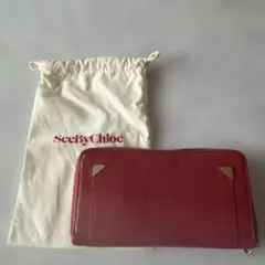 SeeByChloe 長財布 ラウンドファスナー レッドのサムネイル