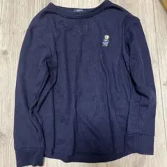 POLO 長袖 ロンt 120 ネイビー クマ