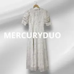 MERCURYDUO★フラワープリント 半袖シャツワンピース リボン 可愛い