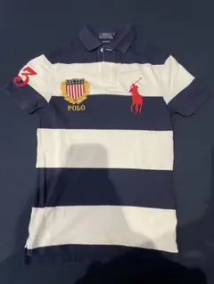 【新品未使用タグ付き】ラルフローレン 半袖ポロシャツ (US XS) POLO RALPH LAUREN ポロ・ラルフローレン 90s USA製 鹿の子 半袖