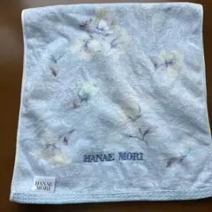 HANAEMORI 花柄フェイスタオル 水色　 日本製のサムネイル