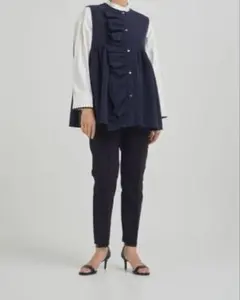 yori ダブルクロスフリルジレ ダブルクロスフリルジレ | 2025SPうめだ阪急POPUP展開商品| yori