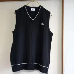LACOSTE ニットベスト ブラック サイズ4