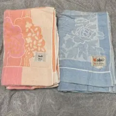 タオルケット 2枚セット 花柄