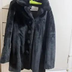 MARIONI ダークグレー ファーコート