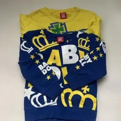 BABY DOLL トレーナー 黒青黄色100 かっこいい　まとめ　セット