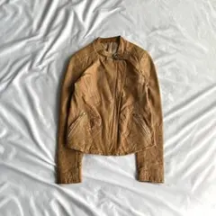 90s vintage 短丈 本革 レザージャケット y2k グランジ アメカジ