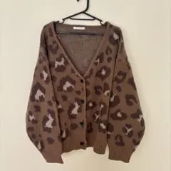 ヒョウ柄 カーディガン