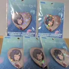 【東雲絵名】劇場版プロジェクトセカイ ワンダショ キラキラビッグハート型缶バッジ