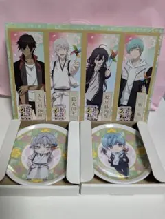 刀剣乱舞 花丸 春一番イベント豆皿＆ステッカー 映画入場特典色紙 クリアカード