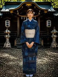 絹100%手織本真綿手織倭文織結城紬の反物(美品) - メルカリ