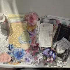 A 新作！コラージュ素材 シールおおめ 紙モノ