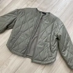 ZARA キルティングジャケット XS オリーブグリーン