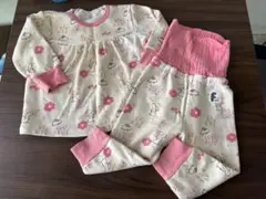 プ*ん様 ウサギと花柄 ベビーパジャマセット 80cm