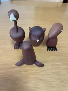 希少】ベルメゾン昭和レトロ 千趣会 ロイヤルペット 動物 木製玩具