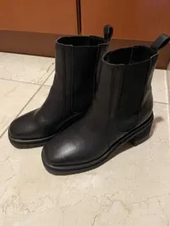 サイドゴアブーツ ブラック 38