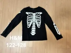 H&M 120 -130 ガイコツ 長袖Tシャツ