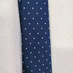 ネクタイ　紺　ネイビー　ドット柄