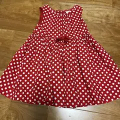 H&M ドット柄　ワンピース　86 ミニー柄