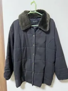 【美品】BISTY ビスティ キルティングコート フェイクファー襟取り外し可 黒