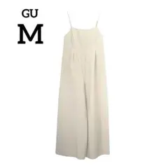 GU ジーユー キャミソール ジャンプスーツ M ベージュ サロペット