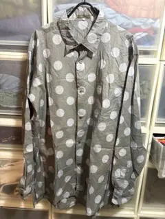 Y's for men ワイズフォーメン　ドット柄長袖シャツ　サイズ3