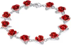 Suplight 19cm 赤い バラ ばら 薔薇 ローズ 花 ブレスレット レ