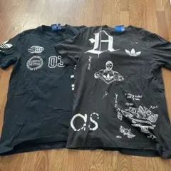 adidas Tシャツ 2枚セット ネイビー・ブラック