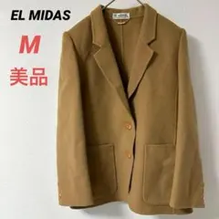 エルミダ　セットアップ　毛100% テーラードジャケット　コート　キャメル