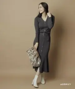 Mystradaリブニットマーメイドワンピース