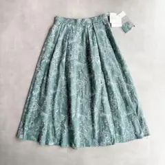 EMMAJAMES エマジェイムス　総刺繍　スカート　淡緑　9号