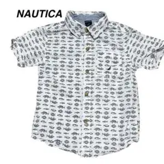 NAUTICA キッズ 半袖シャツ ノーティカ　魚 総柄 100cm