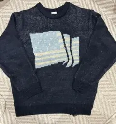 WISH FOREVER ネイビー ニットセーター M