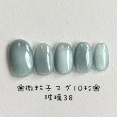 【即購入ok】マグネットネイルチップ　ショートオーバル　ニュアンス　玻璃38