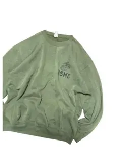 実物 "USMC" 官給品 ミリタリー USA製 スウェット XL オリーブのサムネイル