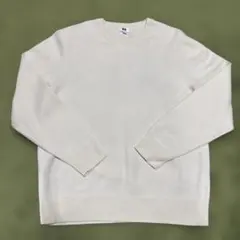 UNIQLO ウォッシャブルミラノリブクルーネックセーター　ホワイト