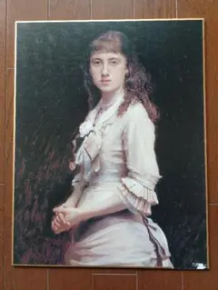 高級工芸画 ロシア画家 イワン・クラムスコイ【忘れえぬ女】額装 美人画 複製 ぶら美まとめ】《忘れえぬ女》【ロマンティックロシア展⑤