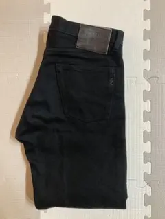 IRON HEART ブラック ストレートデニム