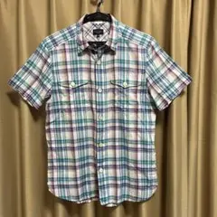 『美品』Paul Smith Jeans 半袖チェック柄シャツ Mサイズ