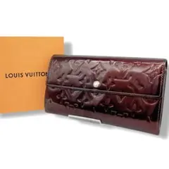 ✨極美品✨ルイヴィトン　ポルトフォイユ・サラ　ヴェルニ　モノグラム　ワインレッド