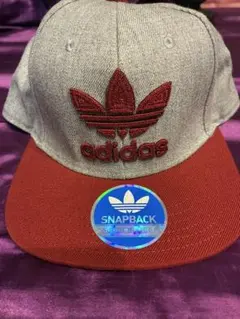 adidas スナップバック キャップ グレー赤 未使用