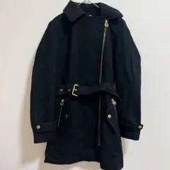 お得✨MICHEAL KORS 【S】ウールコート ライダース 黒のサムネイル