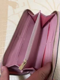 COACH 長財布 ブラウン ピンク